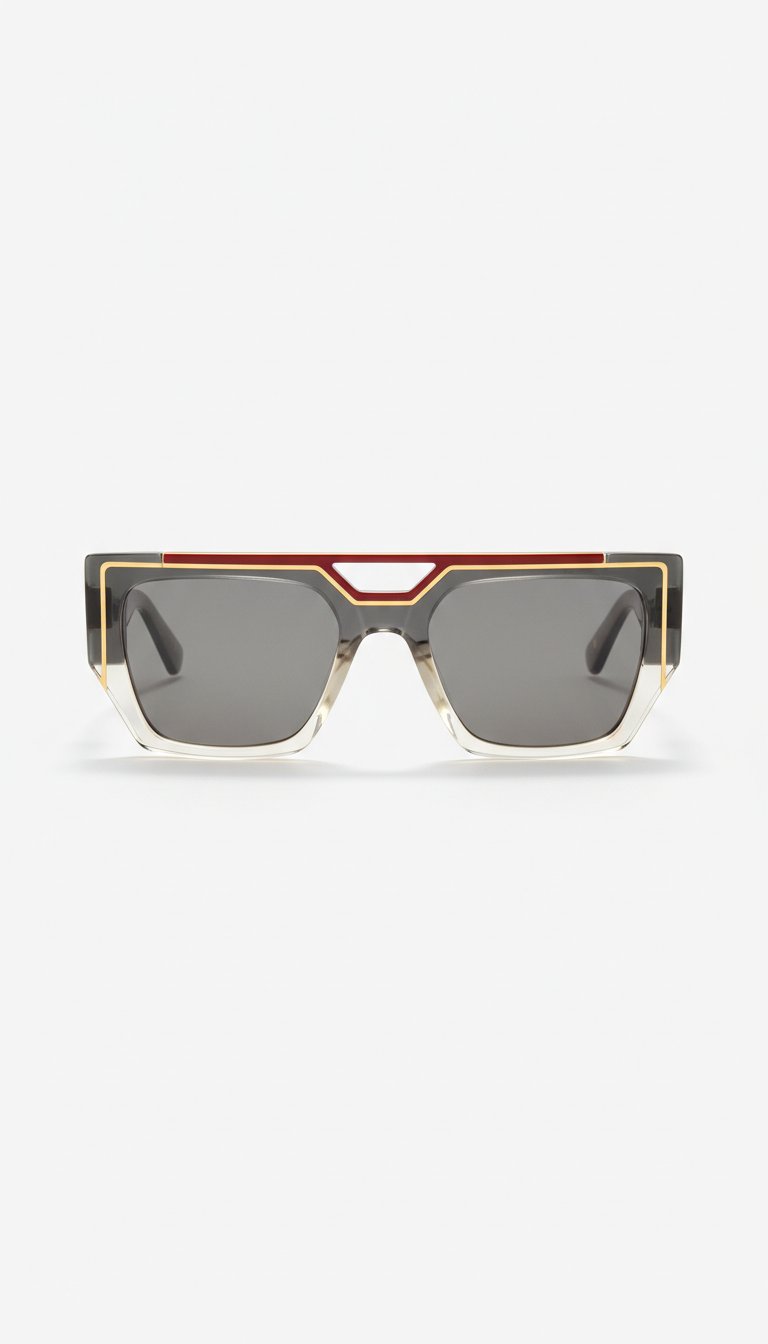 Oversized Geometric Acetate Sunglasses