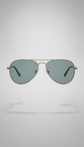 Brushed Bronze Stainless Steel Aviator Sunglasses